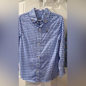 Vineyard Vines Blue and White Button Down performance Shirt